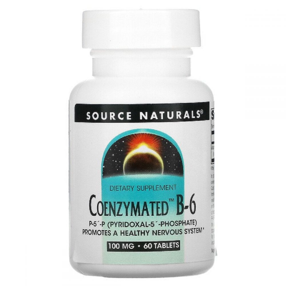 Коензім Вітаміну В6 100мг, Source Naturals, 60 таблеток