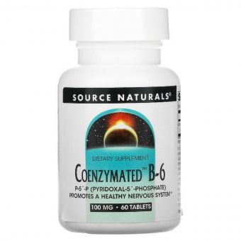 Коензім Вітаміну В6 100мг, Source Naturals, 60 таблеток