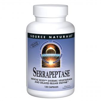 Серрапептаза, Source Naturals, 30 гелевих капсул