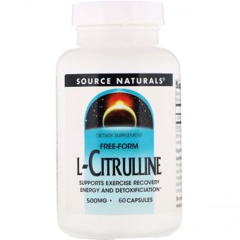 L-цитрулін 500 мг, L-Citrulline, Source Naturals, 60 капсул