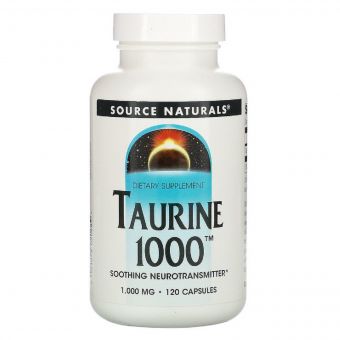 Таурин 1000мг, Source Naturals, 120 капсул