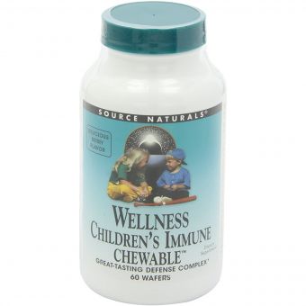 Дитячі Жувальні Вітаміни Для Імунній Системи, Wellness, Source Naturals, 60 Пластинок