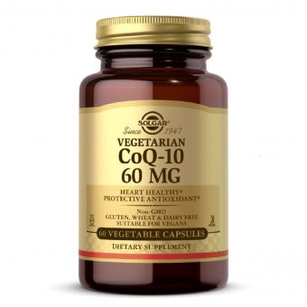 Вегетаріанський CoQ-10, 60 мг, Vegetarian CoQ-10, 60 мг, Solgar, 60 вегетаріанських капсул