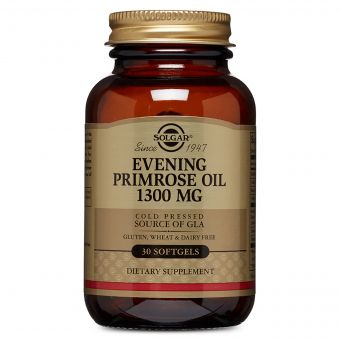 Олія Примули Вечірньої 1300 мг, Evening Primrose Oil, Solgar, 30 желатинових капсул