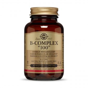 Вітаміни B-комплекс, B-Complex "100", Solgar, 50 вегетаріанських капсул