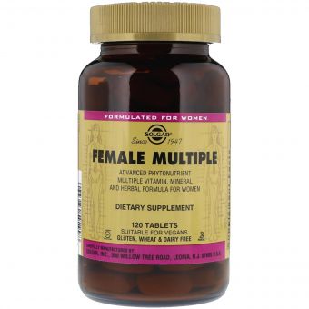 Мультивітаміни для Жінок, Female Multiple, Solgar, 120 таблеток
