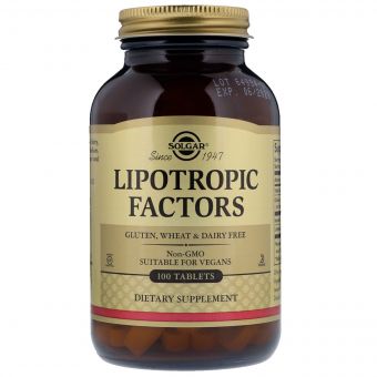 Ліпотропний Фактор, Lipotropic Factors, Solgar, 100 таблеток
