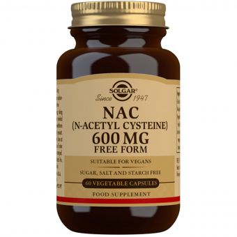 NAC (N-Ацетил-L-Цистеїн), Solgar, 600 мг, 60 вегетаріанських капсул