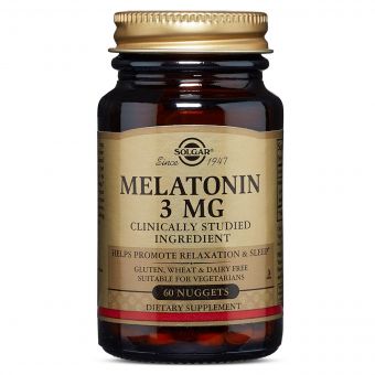 Мелатонін 3 мг, Solgar, 60 жувальних таблеток