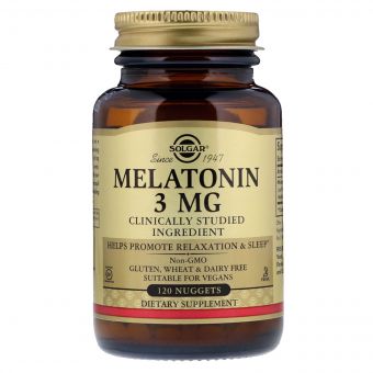 Мелатонін 3 мг, Solgar, 120 нагетсів