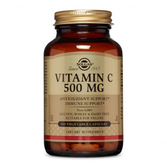 Вітамін C, 500 мг, Vitamin C, 500 mg, Solgar, 100 вегетаріанських капсул