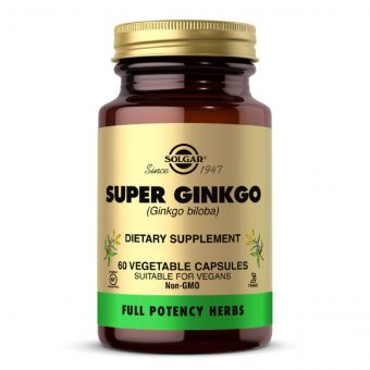 Гінкго Білоба Супер, Super Ginkgo Biloba, Solgar, 60 вегетаріанських капсул