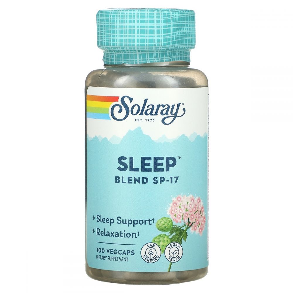 Здоровий сон, суміш трав SP-17, Sleep Blend SP-17, Solaray, 100 вегетаріанських капсул