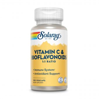 Вітамін C з Біофлавоноїдами, 500 мг, Solaray, 100 капсул