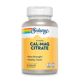 Кальцій І Магній, Cal-Mag Citrate, High Potency, Solaray, 90 Капсул