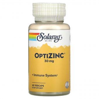 ОптіЦинк, Solaray, 30 мг, 60 рослинних капсул