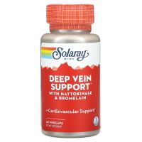 Підтримка глибоких вен, Deep Vein Support, Solaray, 60 вегетаріанських капсул