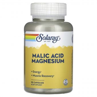 Яблучна кислота та магній, Malic Acid Magnesium, Solaray, 90 капсул