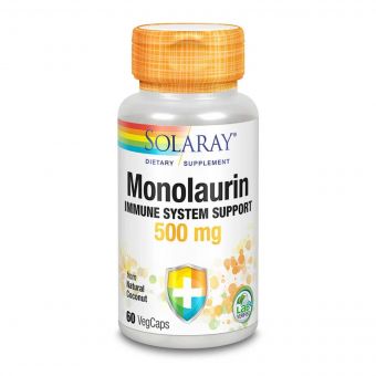 Монолаурін, Monolaurin, Solaray, 500 мг, 60 вегетаріанських капсул