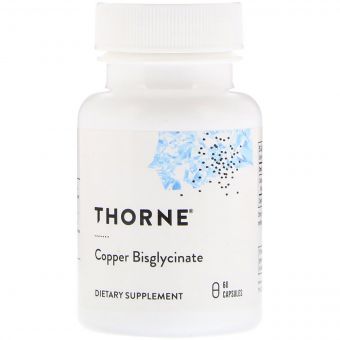 Мідь (Бісгліцінат), Copper Bisglycinate, Thorne Research, 60 капсул