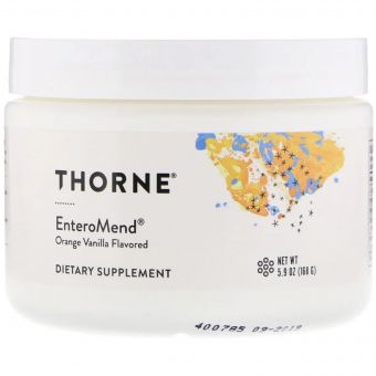 Ентеросорбент, зі смаком апельсина і ванілі, EnteroMend, Thorne Research, 168 гр (5,9 унції)