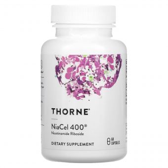 Нікотинамід Рибозид, 415 мг, Nicotinamide Riboside, NiaCel 400, Thorne Research, 60 капсул
