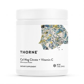 Кальцій і Магній з Вітаміном C, Cal-Mag Citrate + Vitamin C, Effervescent Powder, Thorne Research, 214 гр