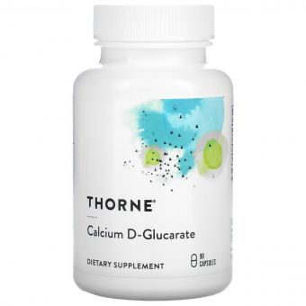 D-глюкарат кальцію, 500 мг, Calcium D-Glucarate, Thorne Research, 90 капсул