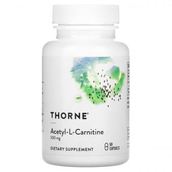 Ацетил-L-карнітин, Acetyl-L-Carnitine, Thorne Research, 60 капсул