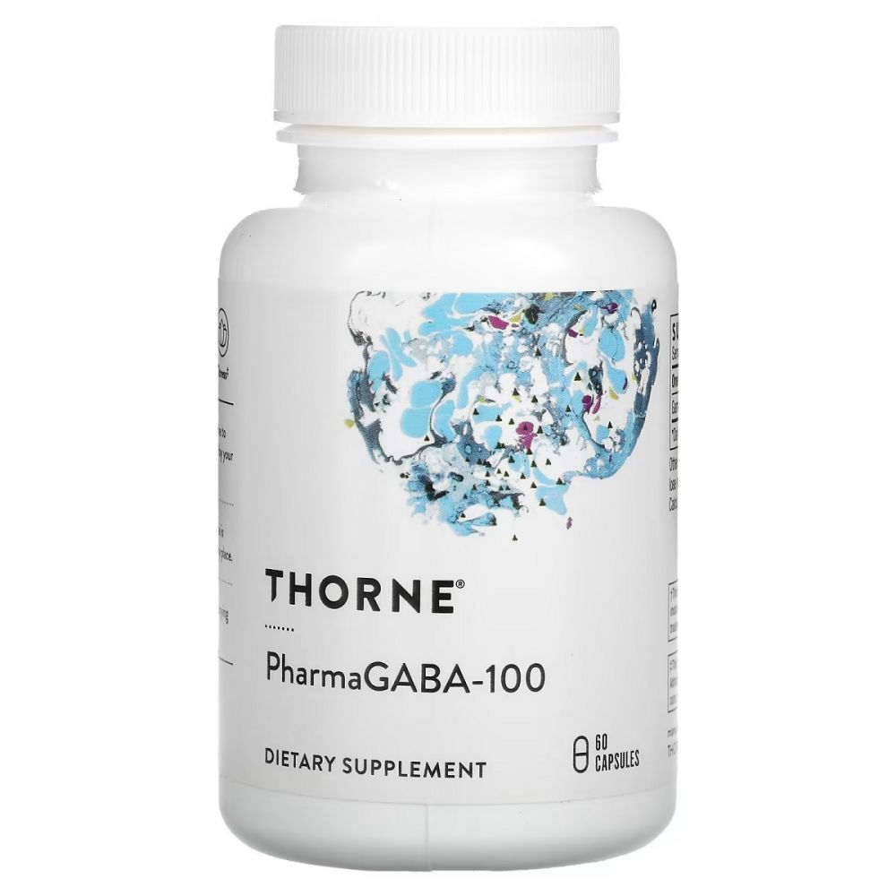 GABA (Гамма-аміномасляна кислота) 100 мг, Pharma GABA-100, Thorne Research, 60 капсул