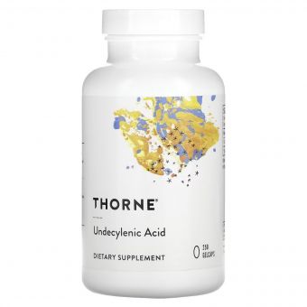 Ундециленова Кислота, Undecylenic Acid, Thorne Research, 250 желатинових капсул