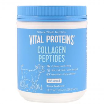 Пептиди колагену без ароматизаторів, Vital Proteins, Collagen Peptides, Unflavored, 12 унцій (567г)