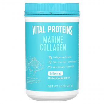 Морський колаген з дикої риби, без смаку, Marine Collagen, Wild Caught, Vital Proteins, 221 г (7,8 унцій)