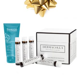 Подарочный набор Dermacolla Beauty витамины + Гель для душа с нейтральным рН Thalgo