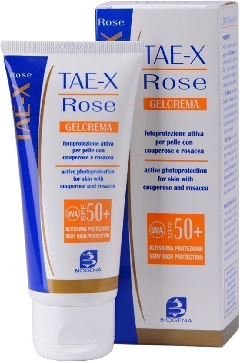 TAE X ROSE 50+ (SPF 80). Сонцезахисний крем для гіперчутливої шкіри, при куперозі і розацеа  (Tae X Rose 50+) 60мл