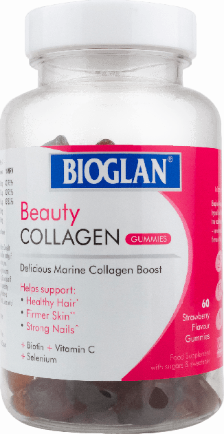 Bioglan Beauty Collagen Gummies №60 (Биоглан Коллаген желейки для здоровья кожи, волос и ногтей)