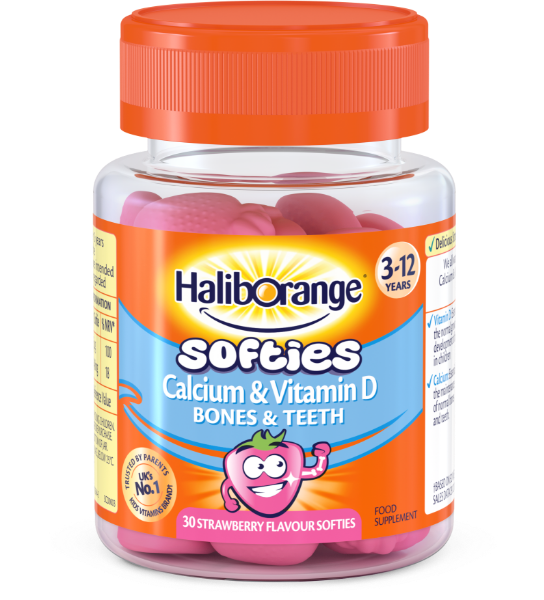 Haliborange Kids Calcium & Vitamin D Softies №30 (Галиборанж Кальций и Витамин Д для детей 3-12)