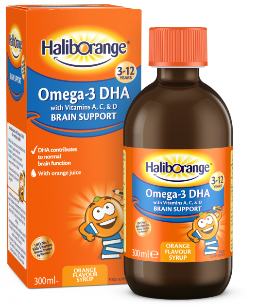 Haliborange Kids Omega-3 сироп 300 мл. (Галиборанж Омега-3 сироп для детей 3-12)