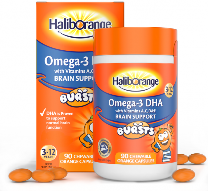 Haliborange Kids Omega-3 Brain Support №90 (Галиборанж Омега-3 для головного мозга для детей 3-12)