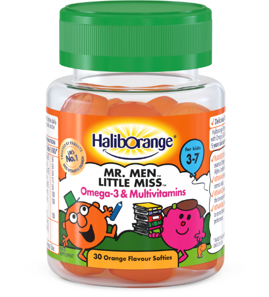 Haliborange Kids Omega-3 Mr Clever №30 (Галиборанж Омега-3 Мистер Клевер для детей 3-12)