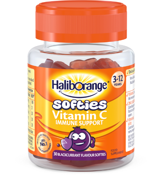 Haliborange Kids Multi Vitamin C Softies №30 (Галіборанж Вітамін C смородина желейки для дітей 3-12)