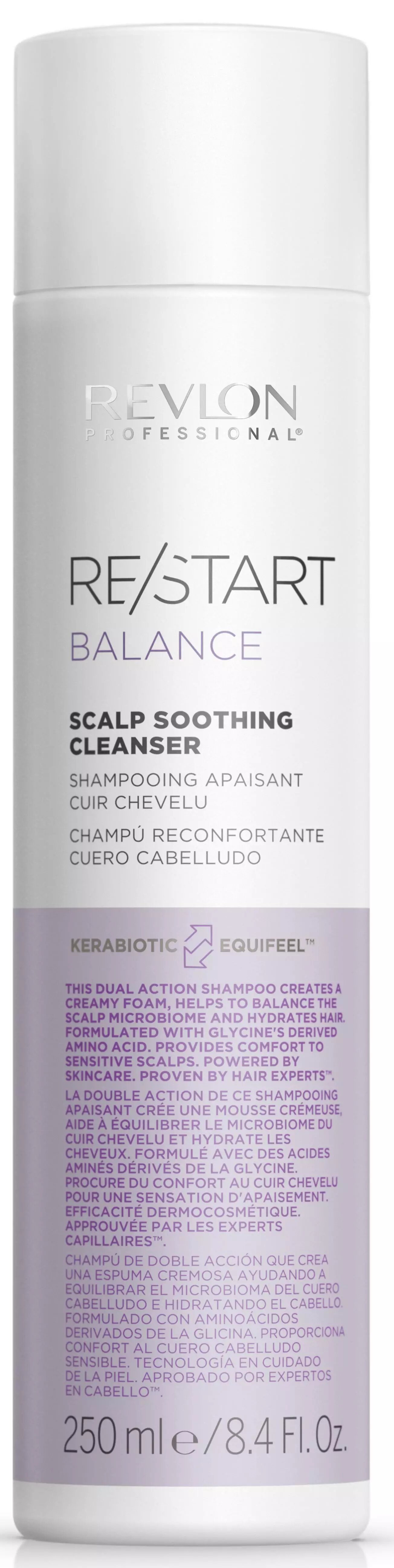 Шампунь для чувствительной кожи головы Revlon Professional Restart Balance Sooothing Cleanser Shampoo