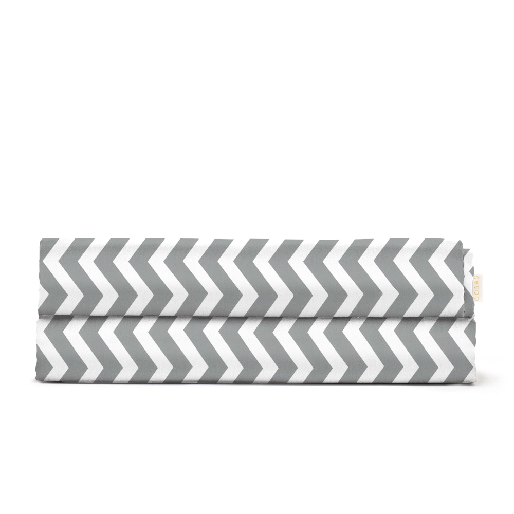 Простыня полуторная 155х240 GREY ZIGZAG