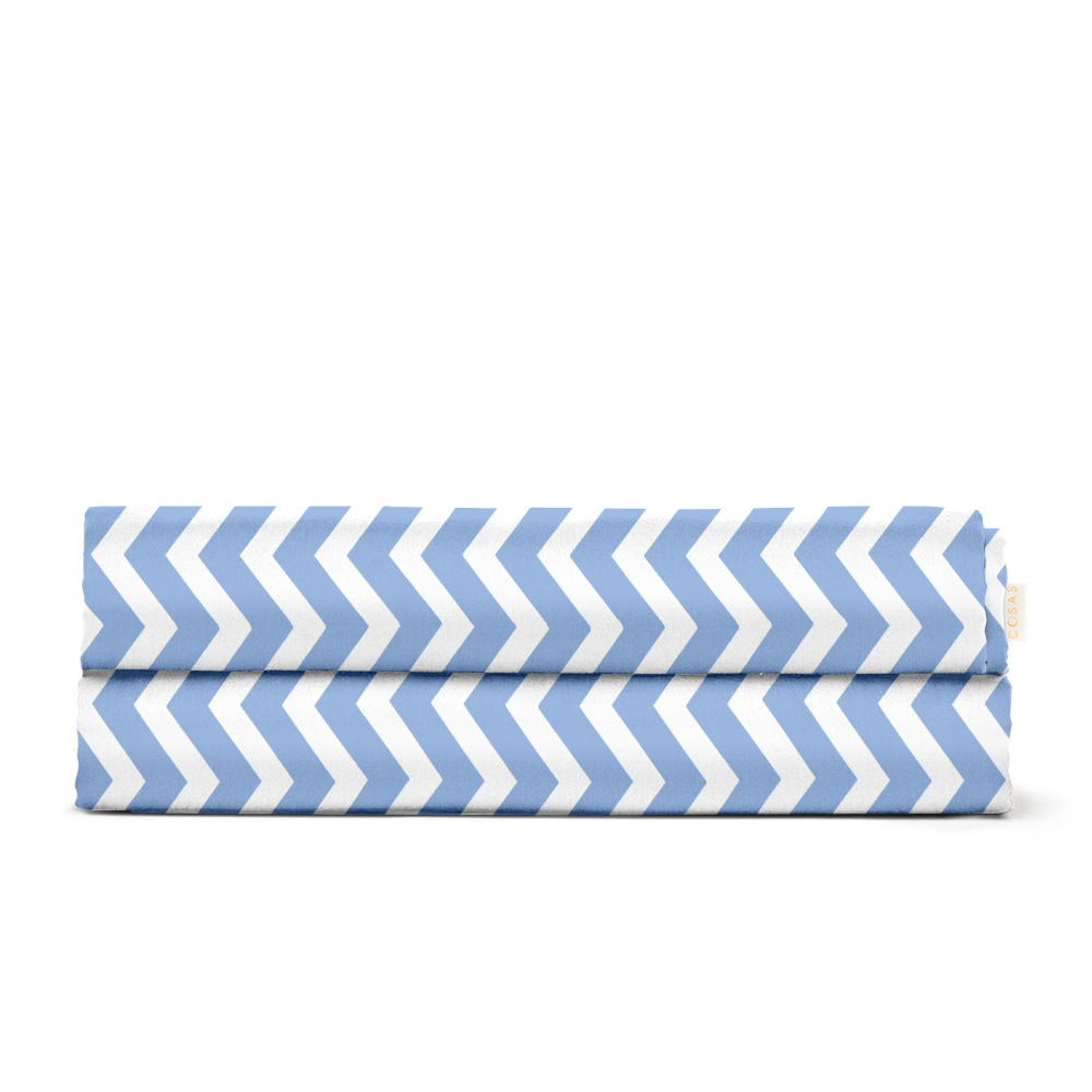 Простыня полуторная 155х240 LIGHT BLUE ZIGZAG