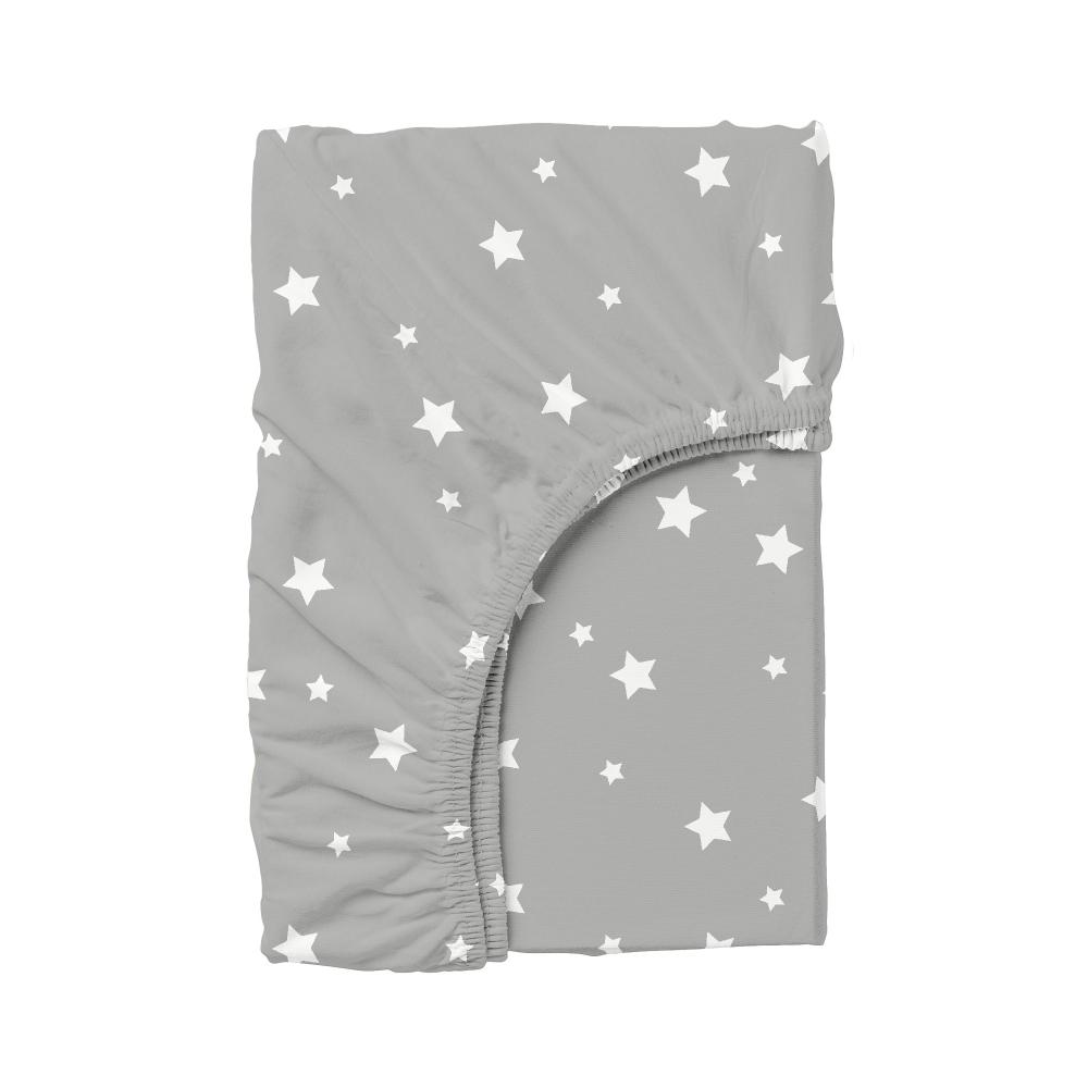 Простыня на резинке 140x200 GREY STARSFALL