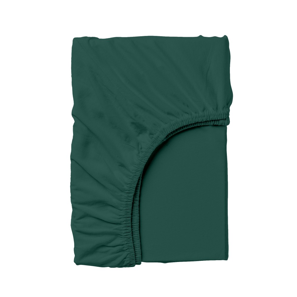 Простирадло на резинці 140х200х25 DARK GREEN