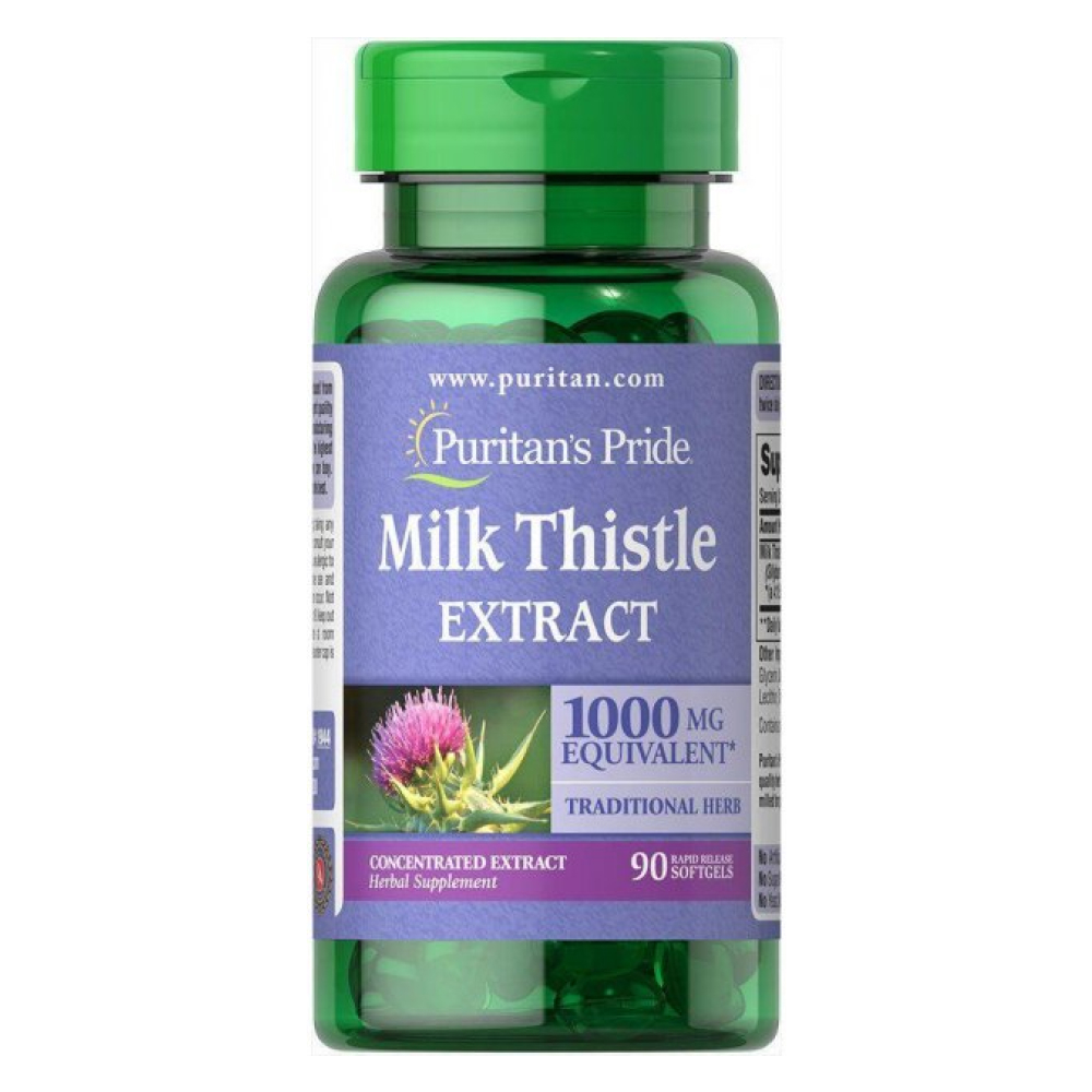 Milk Thistle 4:1 Extract 1000mg - 90softgels.