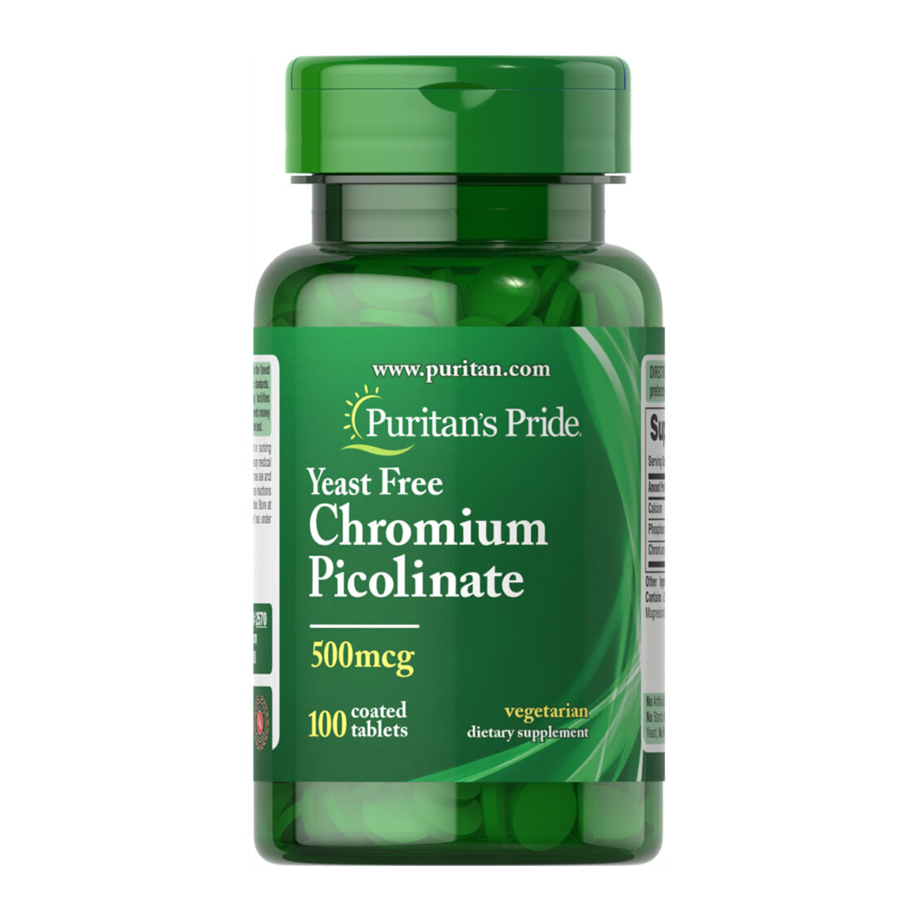 Chromium Picolinate 500 mcg Yeast Free - 100 tabs