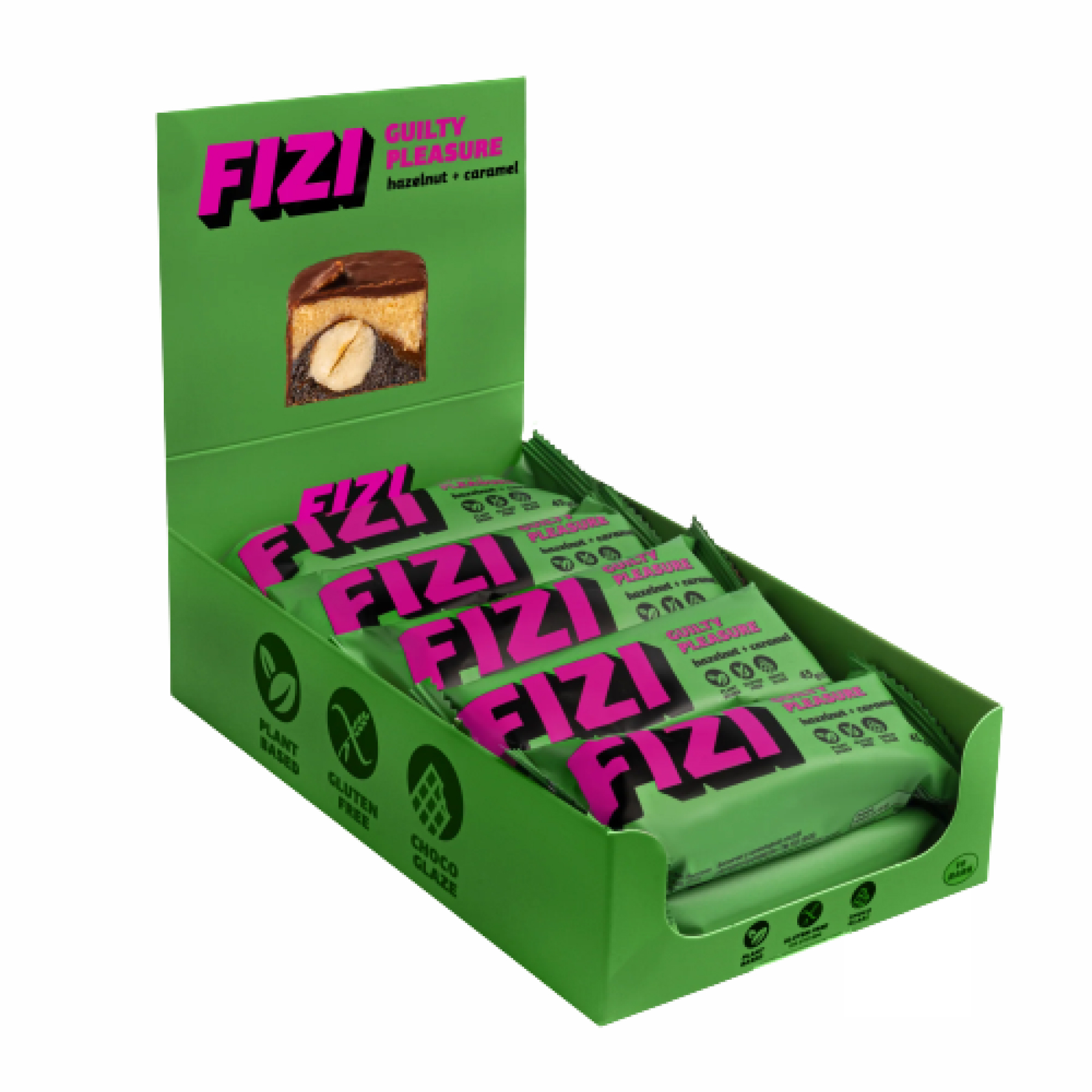 FIZI Chocolate Bar - 10х45g Hazelnut-Caramel