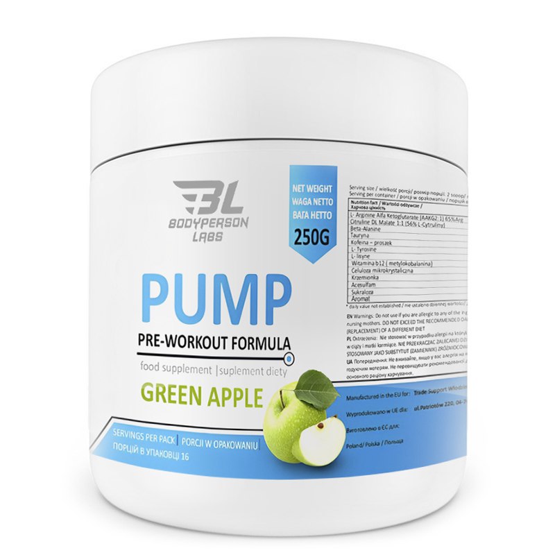 Pre-Workout Formula - 250g Green apple